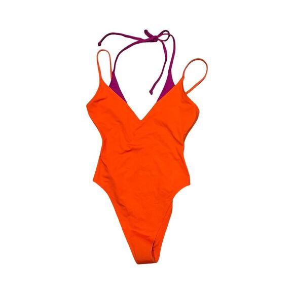 LSPACE Seam-free Marilou One Piece in Berry & Pimento Women’s Size XS - Picture 3 of 9